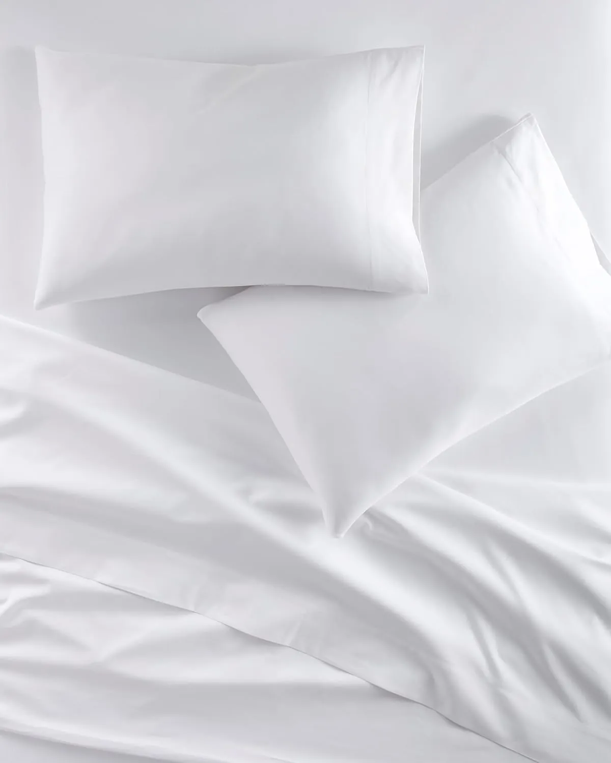 Peacock Alley Emily Sheet Sets - 100% Egyptian Cotton, 500 Thread Count Sateen Sheets for All Seasons - Dream at Home Collection - Queen, White