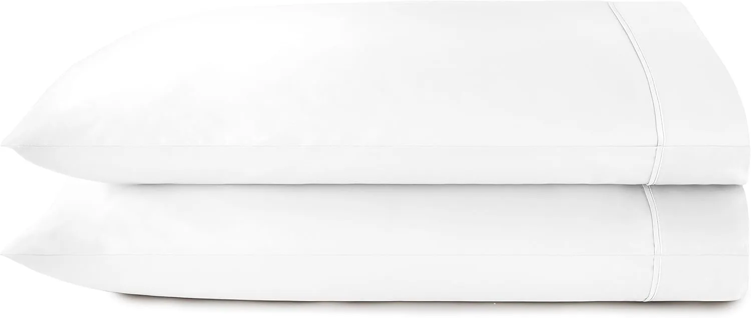 Peacock Alley Emily Sheet Sets - 100% Egyptian Cotton, 500 Thread Count Sateen Sheets for All Seasons - Dream at Home Collection - Queen, White
