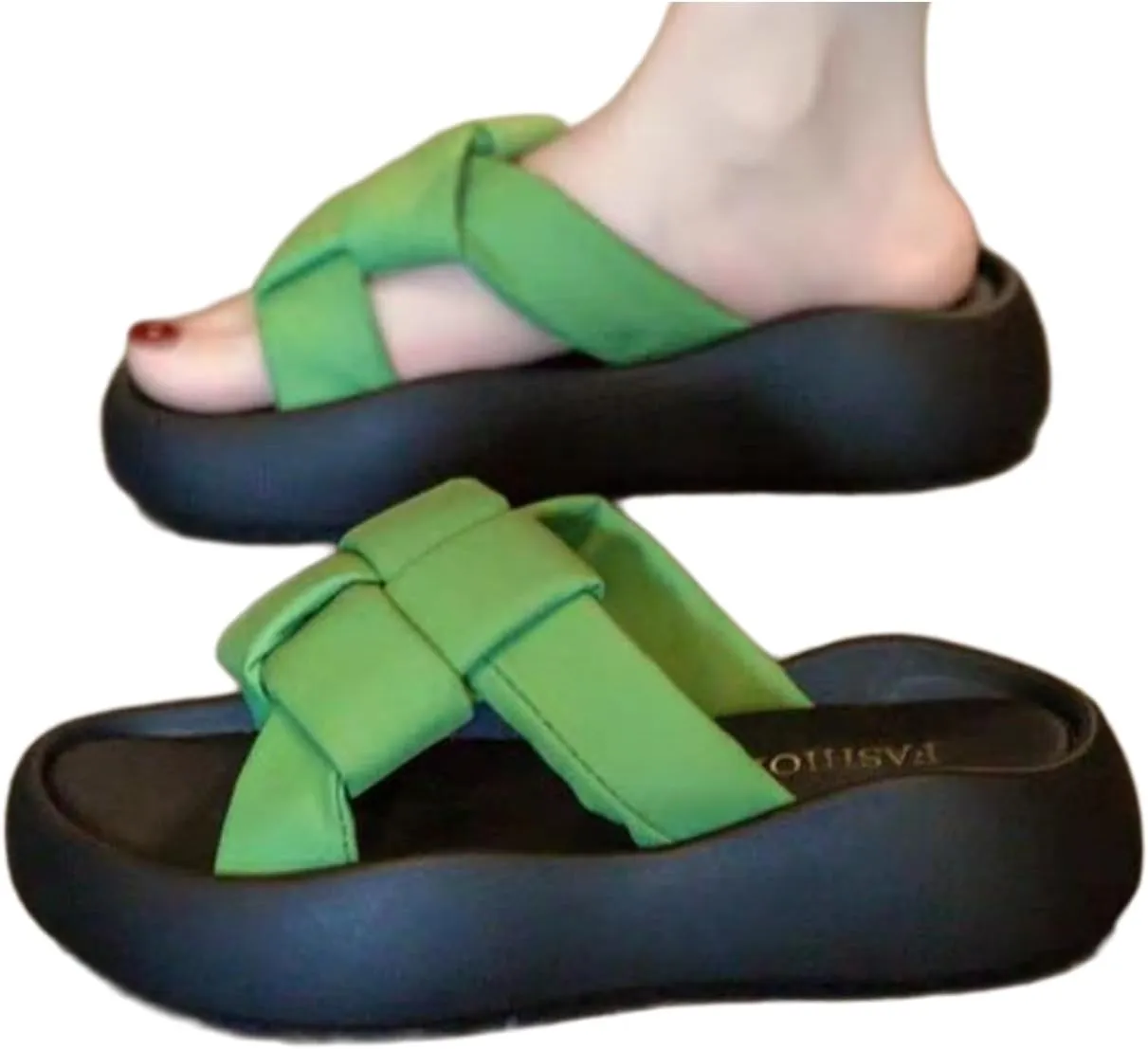Platform Slippers Fashion Weaving Non-slip Height Up Fashion Girls Women Sandal Beach Outdoor Sandals