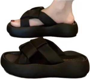 Platform Slippers Fashion Weaving Non-slip Height Up Fashion Girls Women Sandal Beach Outdoor Sandals