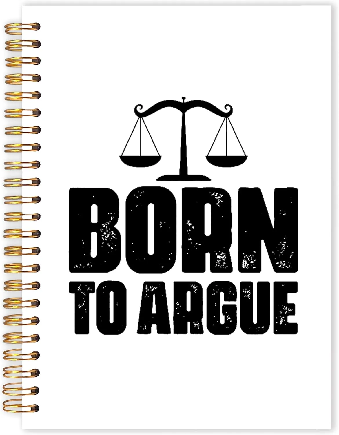 Qabliqo Lawyer Gifts Spiral Notebooks, Attorney Gifts Journals for Writing, Gift for Lawyers Attorneys Journal, Born to Argue Funny Lawyer Notebook for Note Taking, 5.5x8.3 Inch