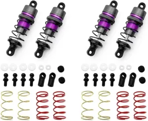 Rc Damper Shock Absorber 1/10 2Pair 63Mm Of Metal Hydraulic Shock Absorbers RC Remote Control Car Flat For Racing Drift Car Parts Accessories Upgrade Replace Use