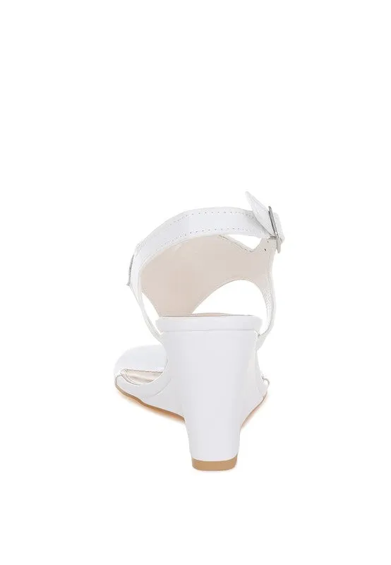 Real Leather Wedge Sandals