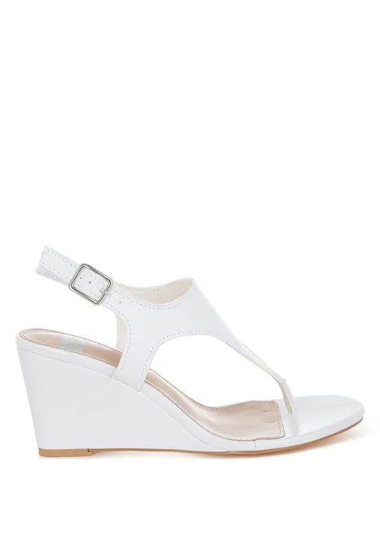 Real Leather Wedge Sandals