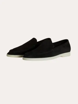 Refined Suede Loafers – Black