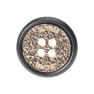 Resin Metal Four Hole Two-Tone Buttons for Cashmere Coats 20 Pack