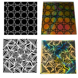 Reusable Abstracts 2 Pack Simple-Etch Screens for Dichroic Glass Etching