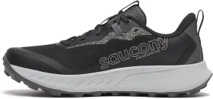 Saucony Men's Peregrine 15 Sneaker, Black/Shadow, Wide