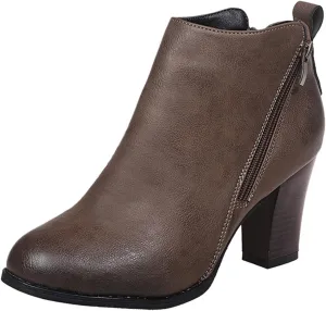 SBGMoSJ Black Ankle Boots with Heels And Laces Women Ankle Boots Black Cowboy Boots Flat Booties for Women Wide Width Dress Ankle Boots for Women
