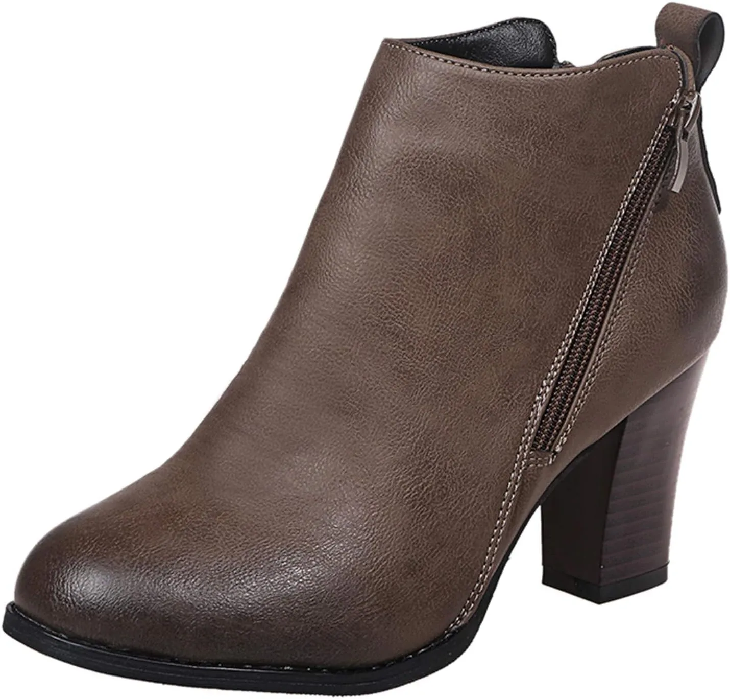 SBGMoSJ Black Ankle Boots with Heels And Laces Women Ankle Boots Black Cowboy Boots Flat Booties for Women Wide Width Dress Ankle Boots for Women