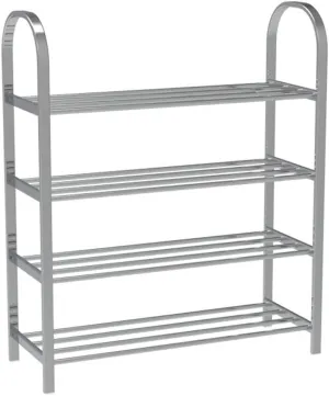 Shoe Rack for Entryway 3-Tier Shoe Rack, Stainless Steel Shoe Shelf, Simple Thick Metal Shoe Storage Organizer Rack, Ideal for Entryway Hallway Living Room Bedroom Shoe Shelf Organizer
