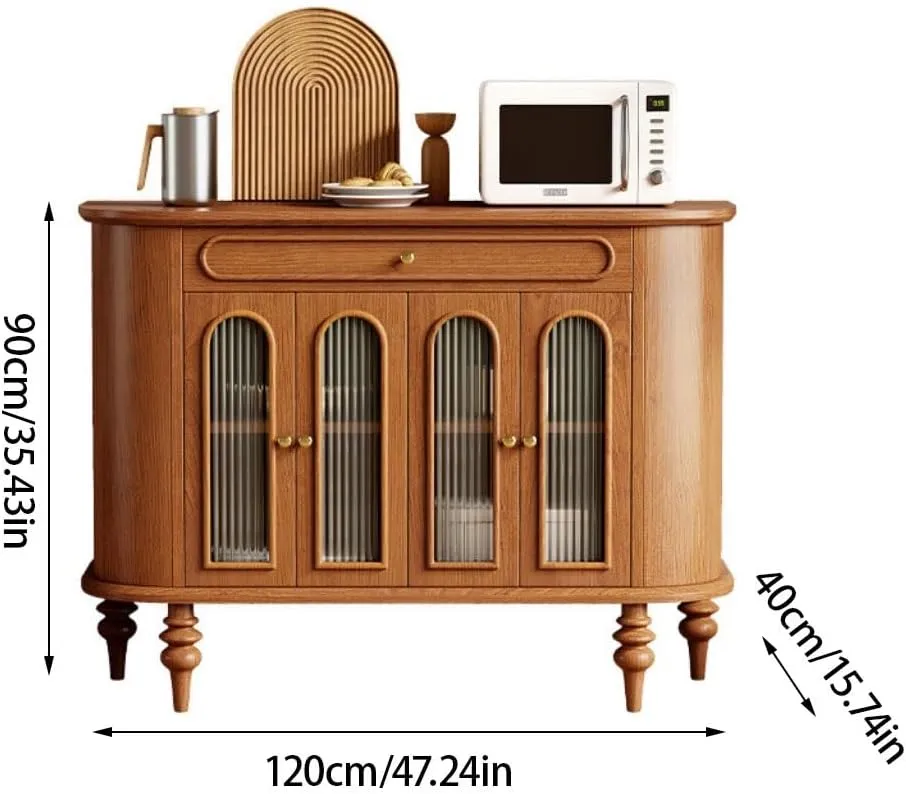 Sideboard Cabinet Wooden Buffet Cabinet Home Storage Buffet Cabinet Bar Counter with Storage Cabinet is Suitable for Dining Room and Kitchen Sideboard Cabinet with Drawers(C)