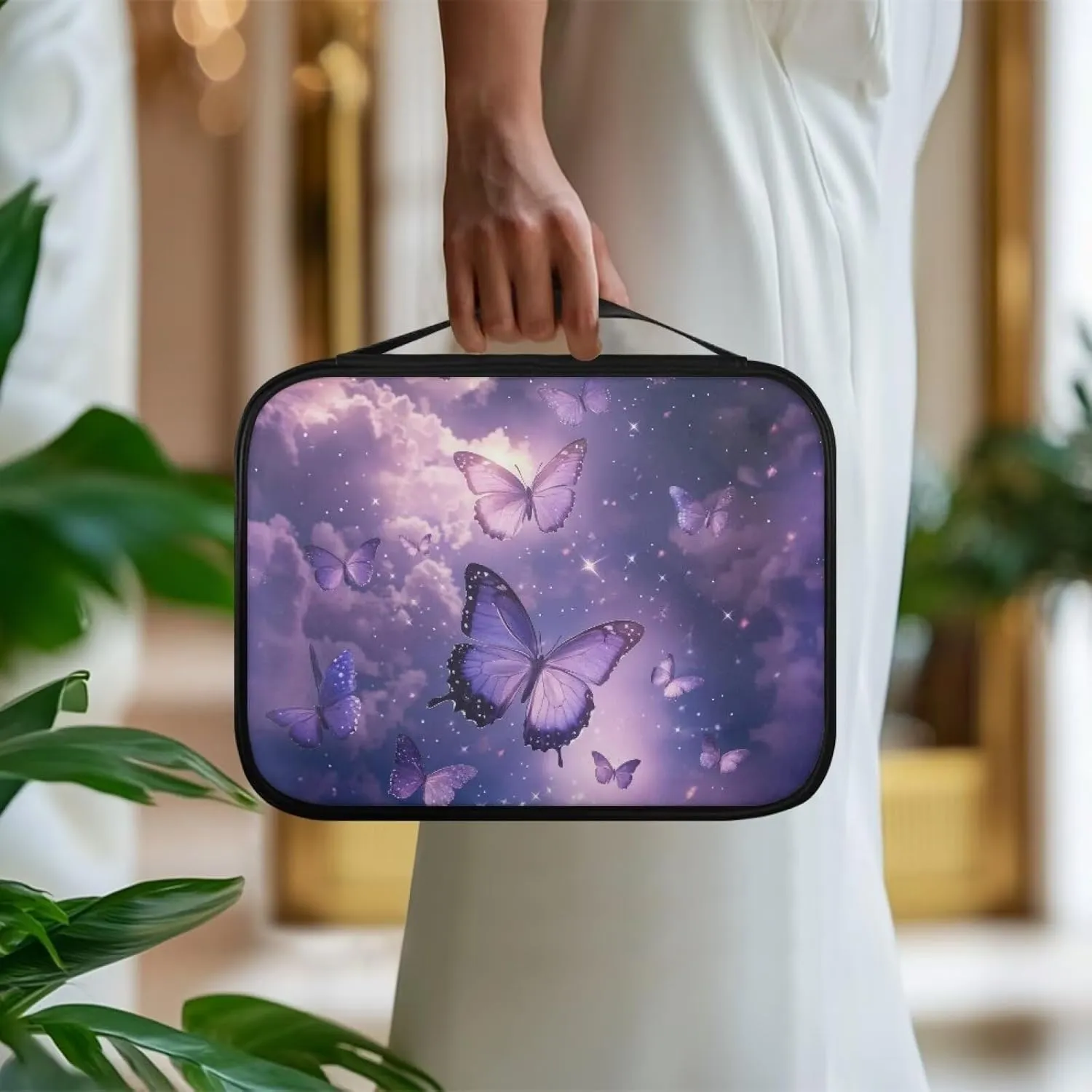 Simple Bible Bag for Women and Men Stylish Pattern Bible Cover with Zipper Pocket Bible Protective Case Church Bag