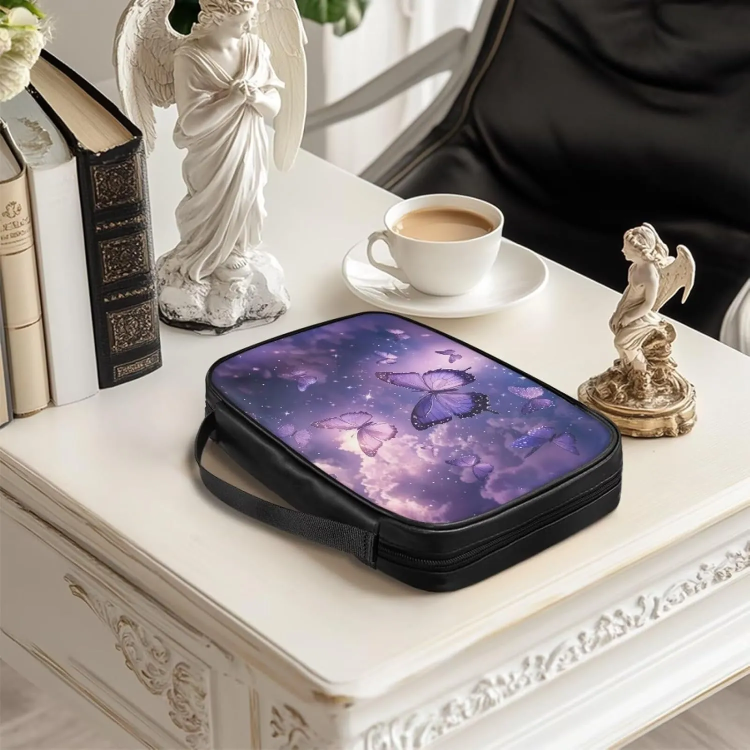 Simple Bible Bag for Women and Men Stylish Pattern Bible Cover with Zipper Pocket Bible Protective Case Church Bag