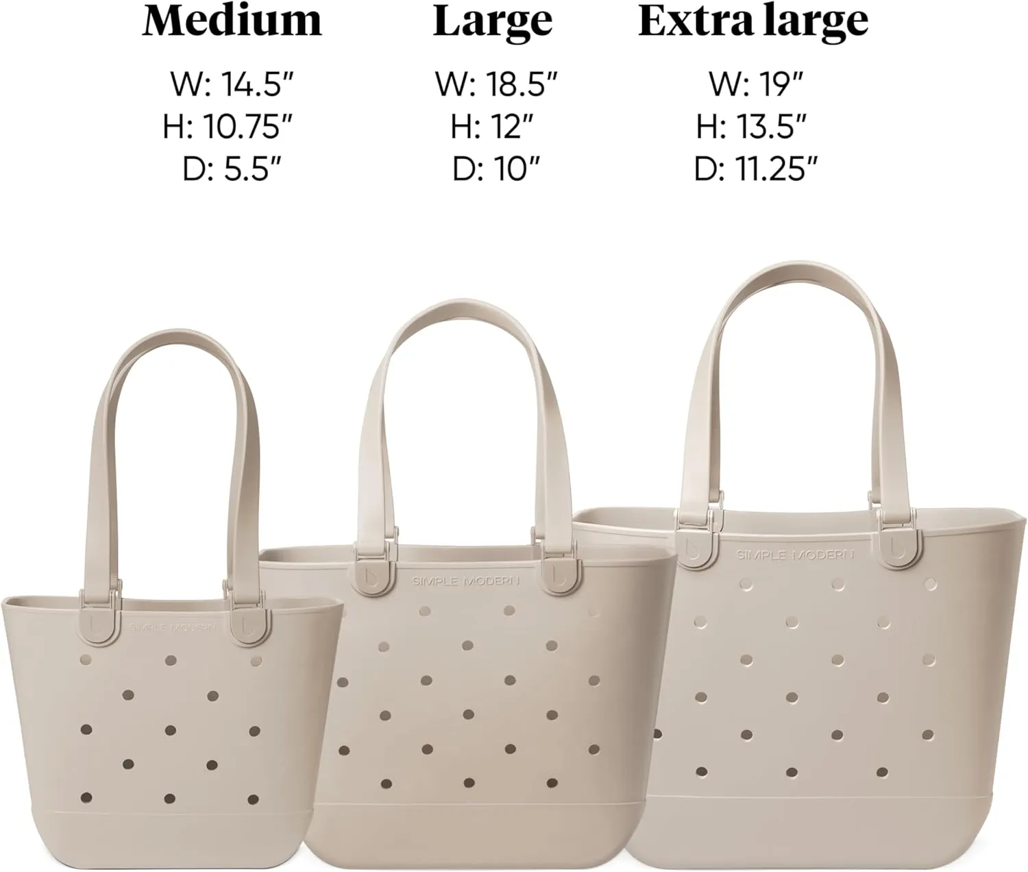 Simple Modern Extra-Large Beach Bag | Waterproof Getaway Rubber Tote with Zipper Pocket for Travel, Pool, Boat, Groceries, Sports | Supersonic Blue
