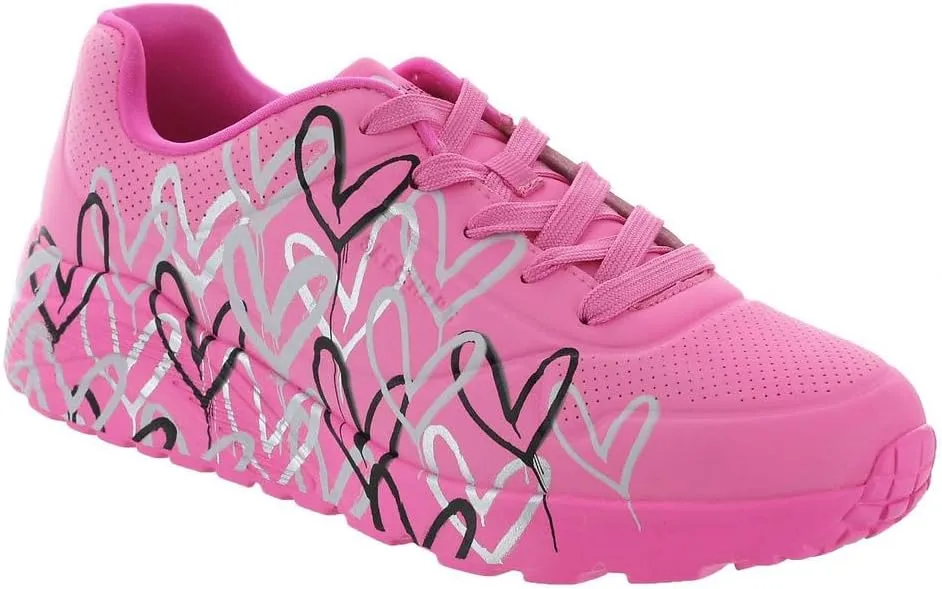 Skechers Girl's Uno Lite-Metallic Love Sneaker