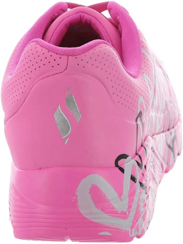 Skechers Girl's Uno Lite-Metallic Love Sneaker