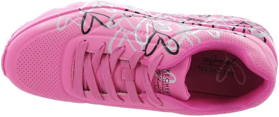 Skechers Girl's Uno Lite-Metallic Love Sneaker