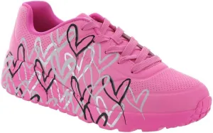 Skechers Girl's Uno Lite-Metallic Love Sneaker