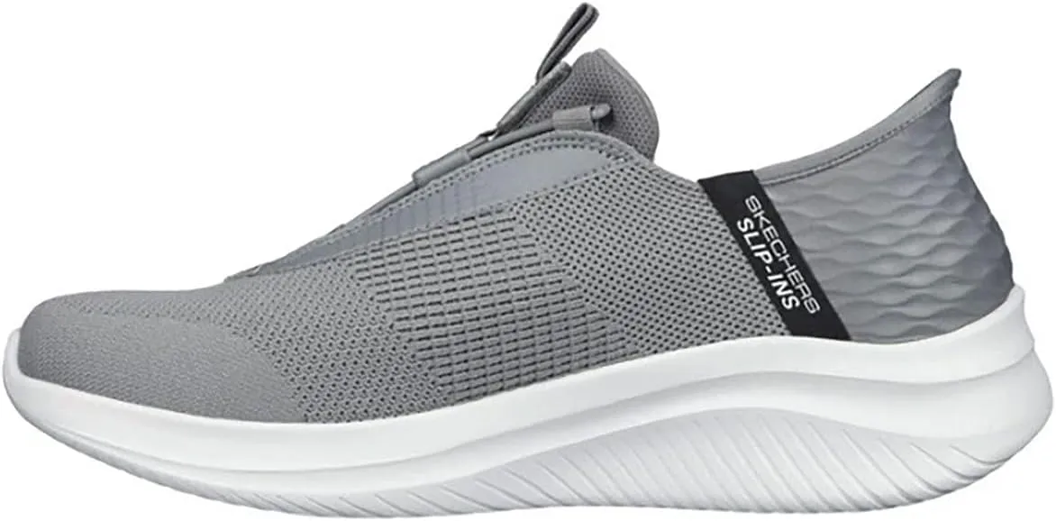 Skechers Men's Ultra Flex 3.0 Finnik Gray/Black Low Top Sneaker Shoes