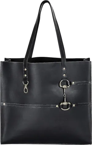 Snaffle Bit Leather Tote Bag