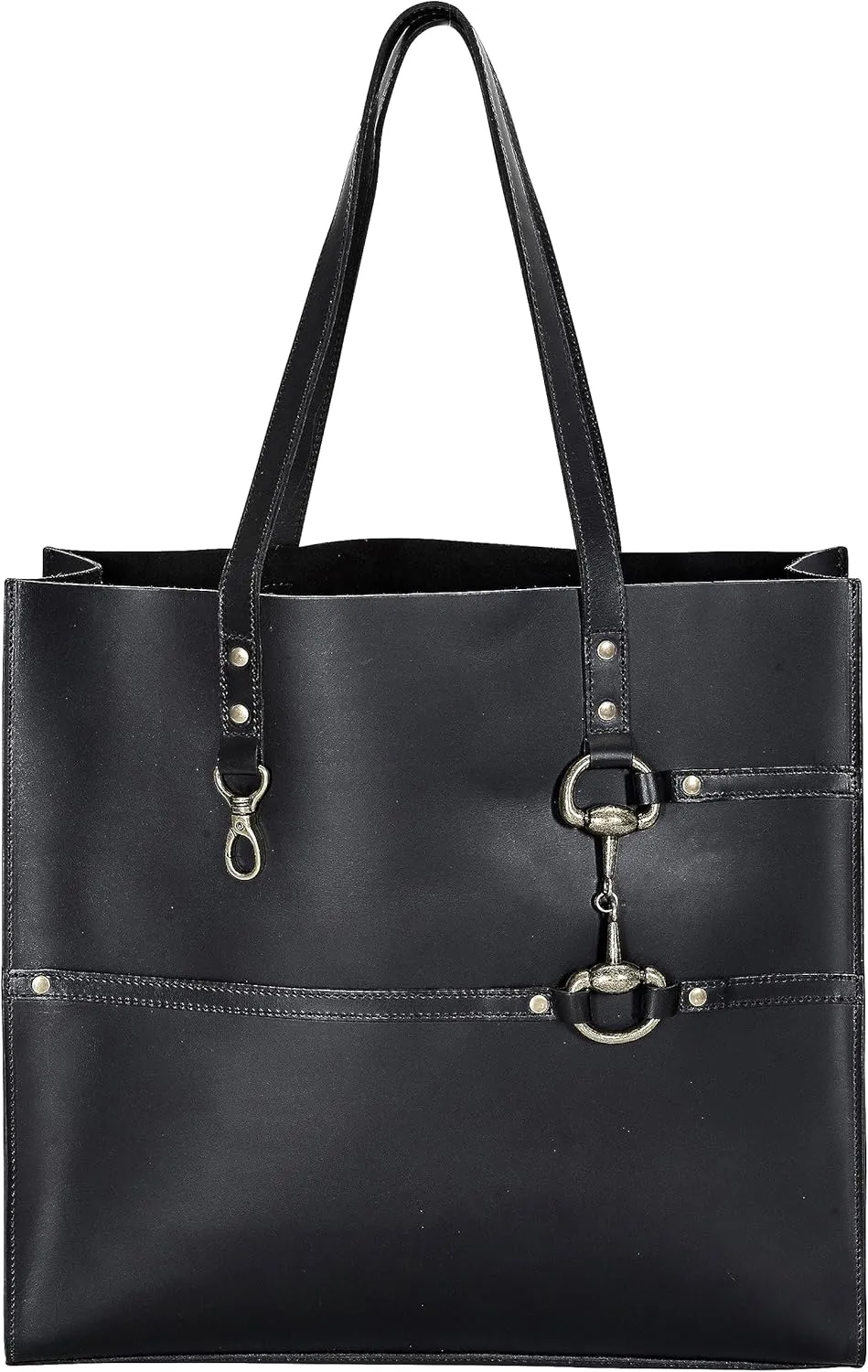 Snaffle Bit Leather Tote Bag