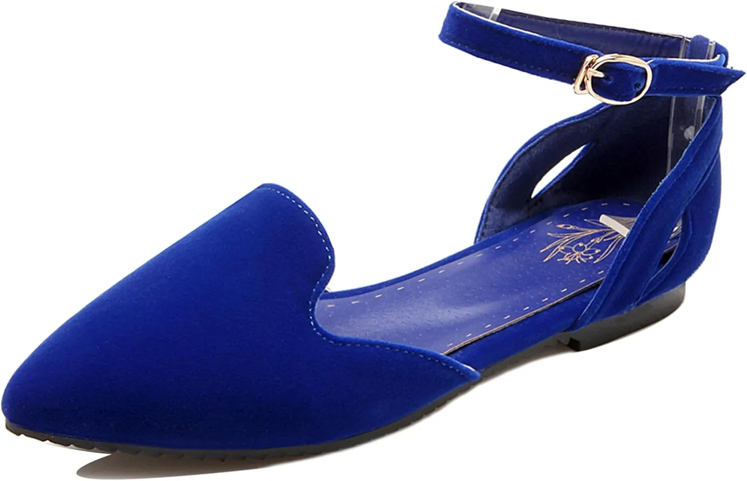Suede Flat Women Pointed Toe Dolly Shoes