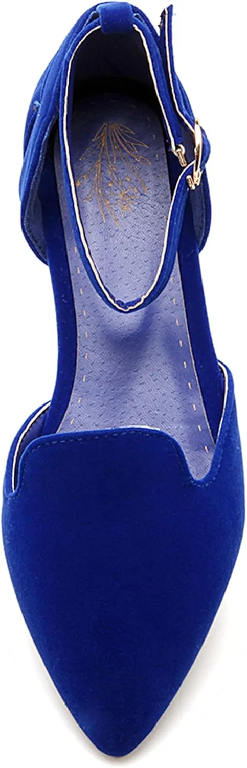 Suede Flat Women Pointed Toe Dolly Shoes