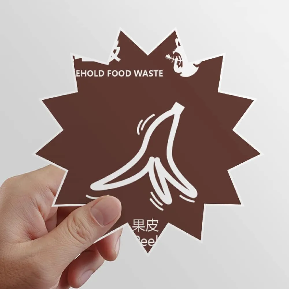 Treatment Wet Garbage Peel Garbage Sort Sun Vinyl Sticker Luggage Graffiti Flower Decal