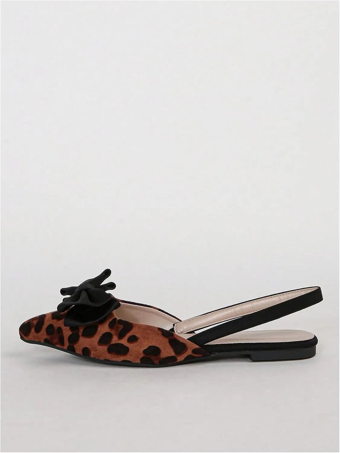 Verdusa Women's Bow Pointed Toe Flat Shoes Slingback Flats Dress Shoes
