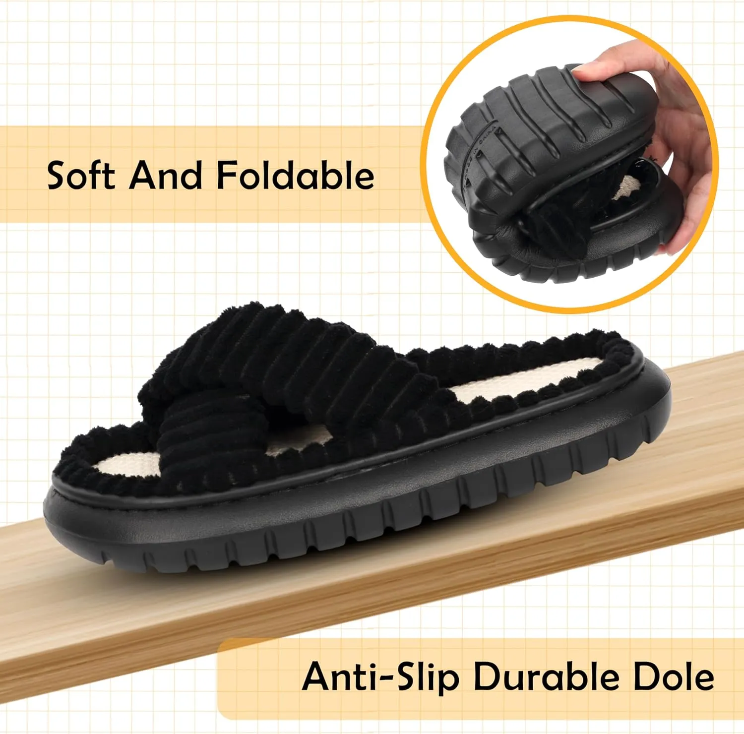 Women Summer Slippers Open Toe Bow Shoes Memory Foam House Slippers Rubber Sole Sandal Indoor Outdoor Birthday Christmas Gifts