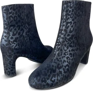 Women‘s Ankle Boots Chunky Mid Heel Booties Side Zipper Pointed Toe Short Boots
