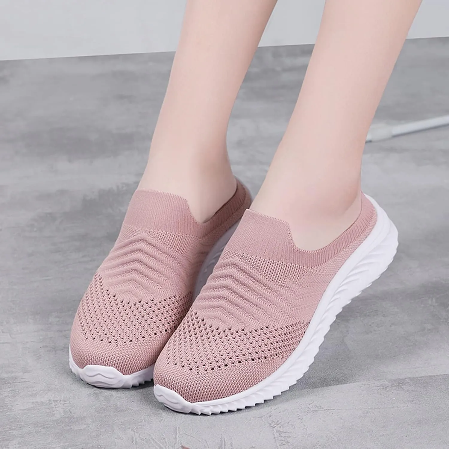 Women's Backless Slip on Mesh Sneakers Shoes Mens Running Shoes Walking Women's Casual Shoes Black Platform Sneaker Tennis Shoe Loafers Casual Slip On