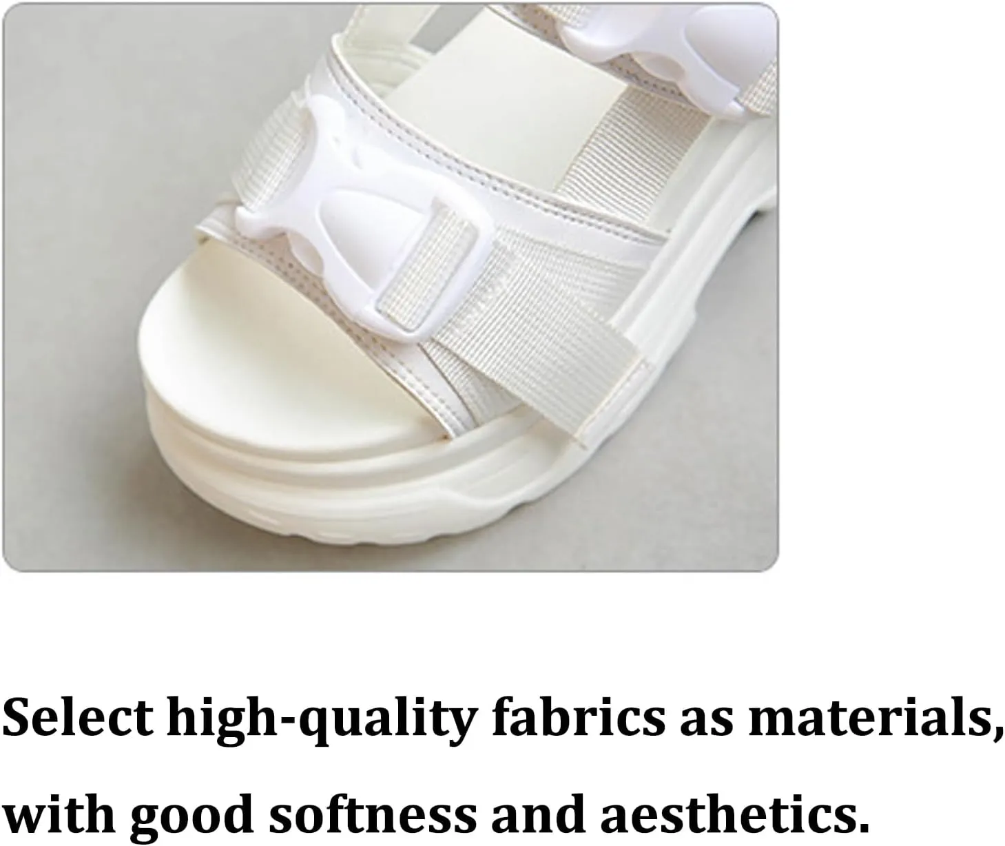 Women's Summer Ankle Strap Fashion Platform Walking Sandals Open Toe Comfortable Non-Slip Buckle Chunky Sports Sandals for Party Daily Casual