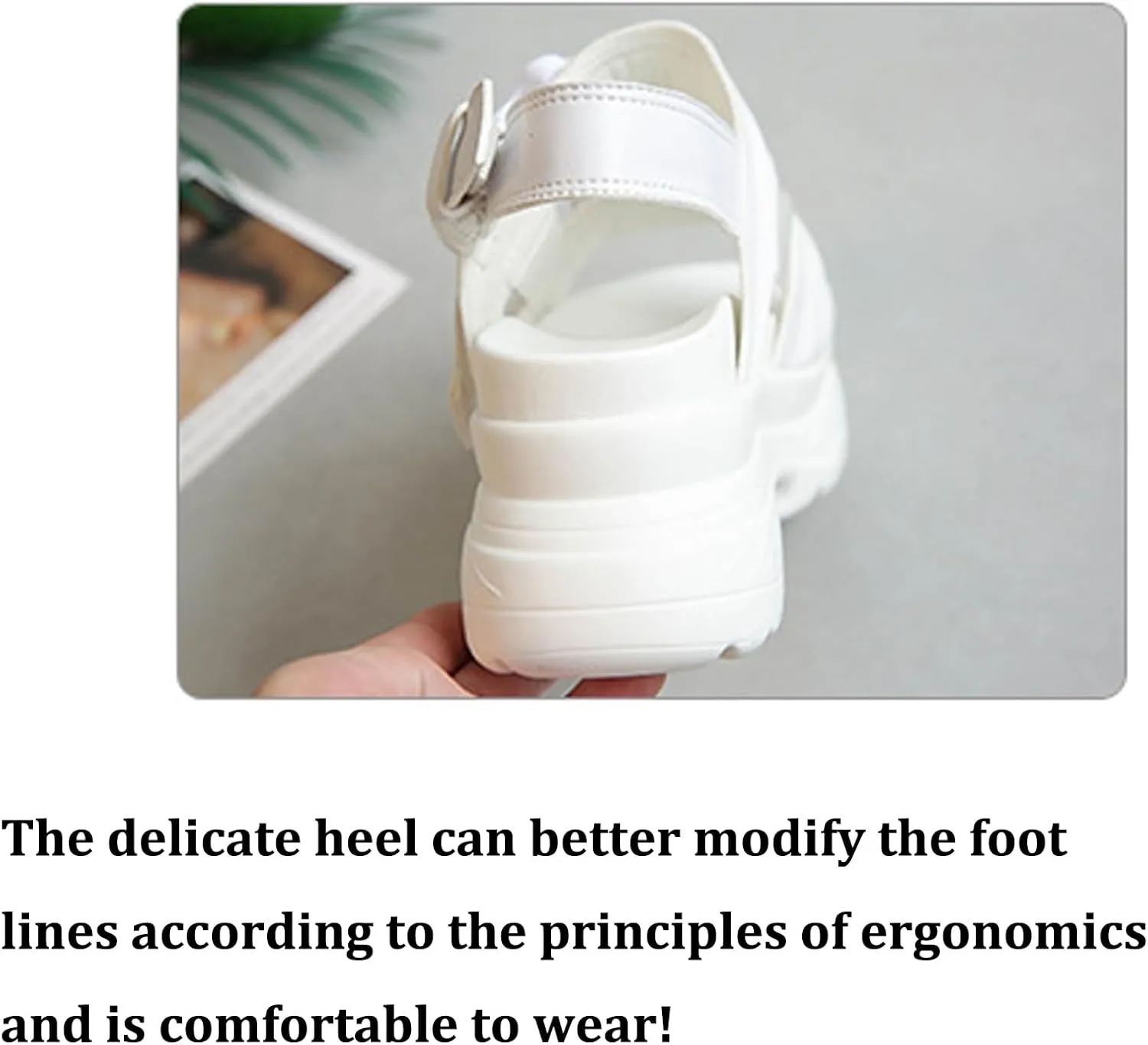 Women's Summer Ankle Strap Fashion Platform Walking Sandals Open Toe Comfortable Non-Slip Buckle Chunky Sports Sandals for Party Daily Casual
